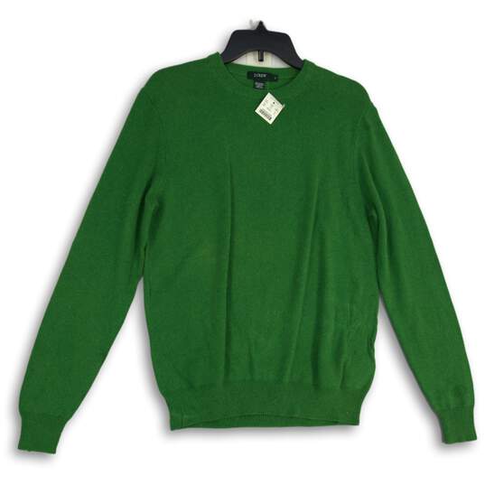 NWT J. Crew Womens Green Knitted Round Neck Long Sleeve Pullover Sweater Size S image number 1