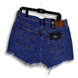 NWT Womens Blue Denim 501 High Rise 5-Pocket Design Cut-Off Shorts Size 33 alternative image