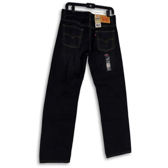 NWT Womens Blue 505 Denim Dark Wash Pockets Straight Leg Jeans Sz 20R 30x30 image number 2