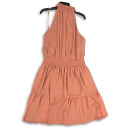 NWT INC International Concepts Womens Peach Halter Neck Fit & Flare Dress Size L alternative image