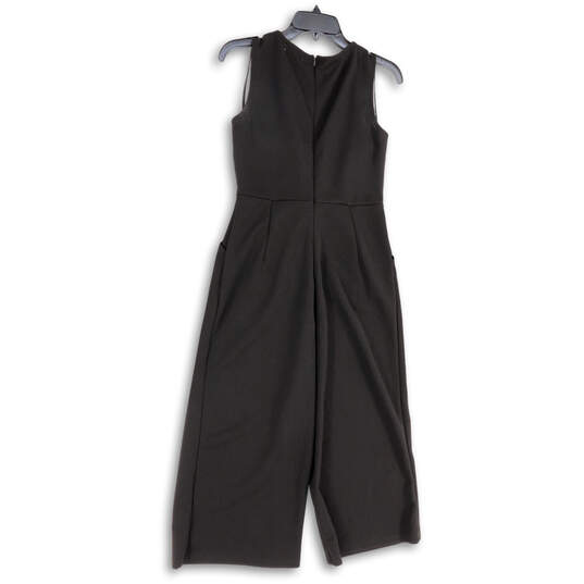 NWT Womens Black Round Neck Sleeveless Pockets One-Piece Jumpsuit Size S image number 2