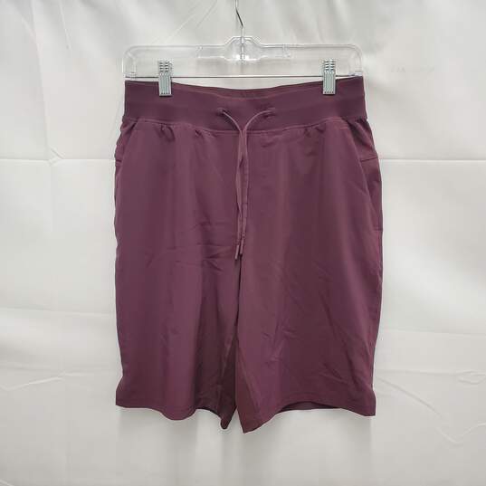 Lululemon WM's Athletica Ruby Red Shorts w Pocket Zipper Size 10 image number 1