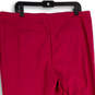 Womens Purple Flat Front Elastic Waist Welt Pocket Capri Pants Size 3R image number 4