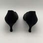 Womens Black Pointed Toe Fashionable Slip-On Kitten Pump Heels Size 8.5 AA image number 2