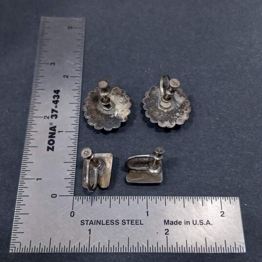 Bundle of 3 Sterling Silver Screw-Back Earrings image number 4