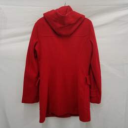 Stile Benetton Red Polyester Hooded Winter Jacket Size 44 alternative image