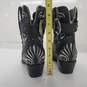 J.B. Dillon Reserve Black Leather Embroidered Buckle Western Boots Women's Size 9B image number 7