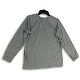 Womens Gray Crew Neck Long Sleeve Stretch Pullover T-Shirt Size XL alternative image