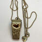 Designer Betsey Johnson Gold-Tone Rhinestone Adjustable Pendant Necklace image number 3