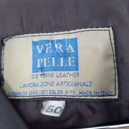 Men’s Vintage Vera Pelle Leather Jacket Sz 50EU/40US