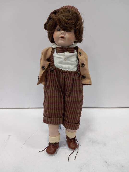 Vintage Victorian Boy Porcelain Doll image number 1