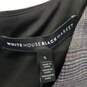 White House Black Market Black & Gray Sleeveless Shift Dress WM Size 6 NWT image number 3
