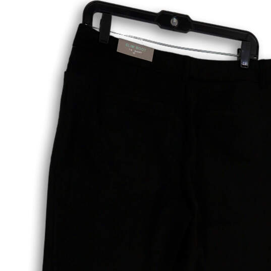 NWT Womens Black Slash Pocket Slim Bootcut Leg Dress Pants Size 7/8 Short image number 4