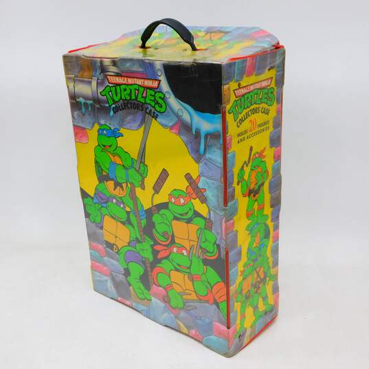 Vintage Teenage Mutant Ninja Turtle Deluxe Collectors Case w/ 2 Inserts image number 2