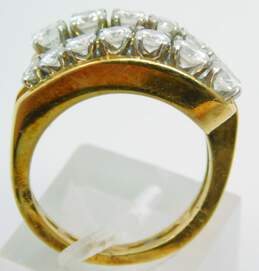 18K Yellow Gold 1.40 CTTW Graduated Diamond Bypass Ring 9.8g alternative image