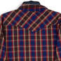 Mens Multicolor Plaid Two Pockets Long Sleeve Button-Up Shirt Size XXL image number 4