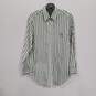 Lauren Ralph Lauren Green Striped Button Up Shirt Women's Size 4 image number 1