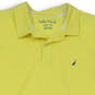 Mens Yellow Classic Fit Short Sleeve Collared Casual Golf Polo Shirt Size L image number 3