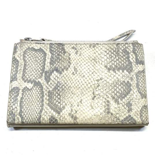 AllSaints Snake Embossed Flap Card Wallet Crossbody Bag image number 2