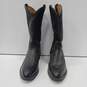 Tony Lama Men's Ranchin' Ropin' Riding Black Leather Western Boots Size 10.5D` image number 1