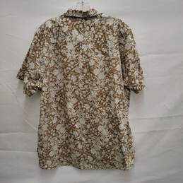 VTG Patagonia MN's Tan & White Organic Cotton Floral Print Shirt Size XL alternative image