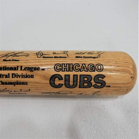 2003 Chicago Cubs National League Division Champs Bat Limited Edition Engraved image number 2