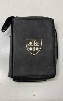 MDS Black Leather Brevery Cover Zip Case