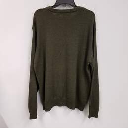 Mens Green Knitted Crew Neck Long Sleeve Casual Pullover Sweater Size XXL alternative image