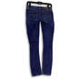 Womens Blue Denim Bold Curve Medium Wash Distressed Skinny Jeans Size 5M image number 2
