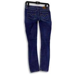 Womens Blue Denim Bold Curve Medium Wash Distressed Skinny Jeans Size 5M alternative image