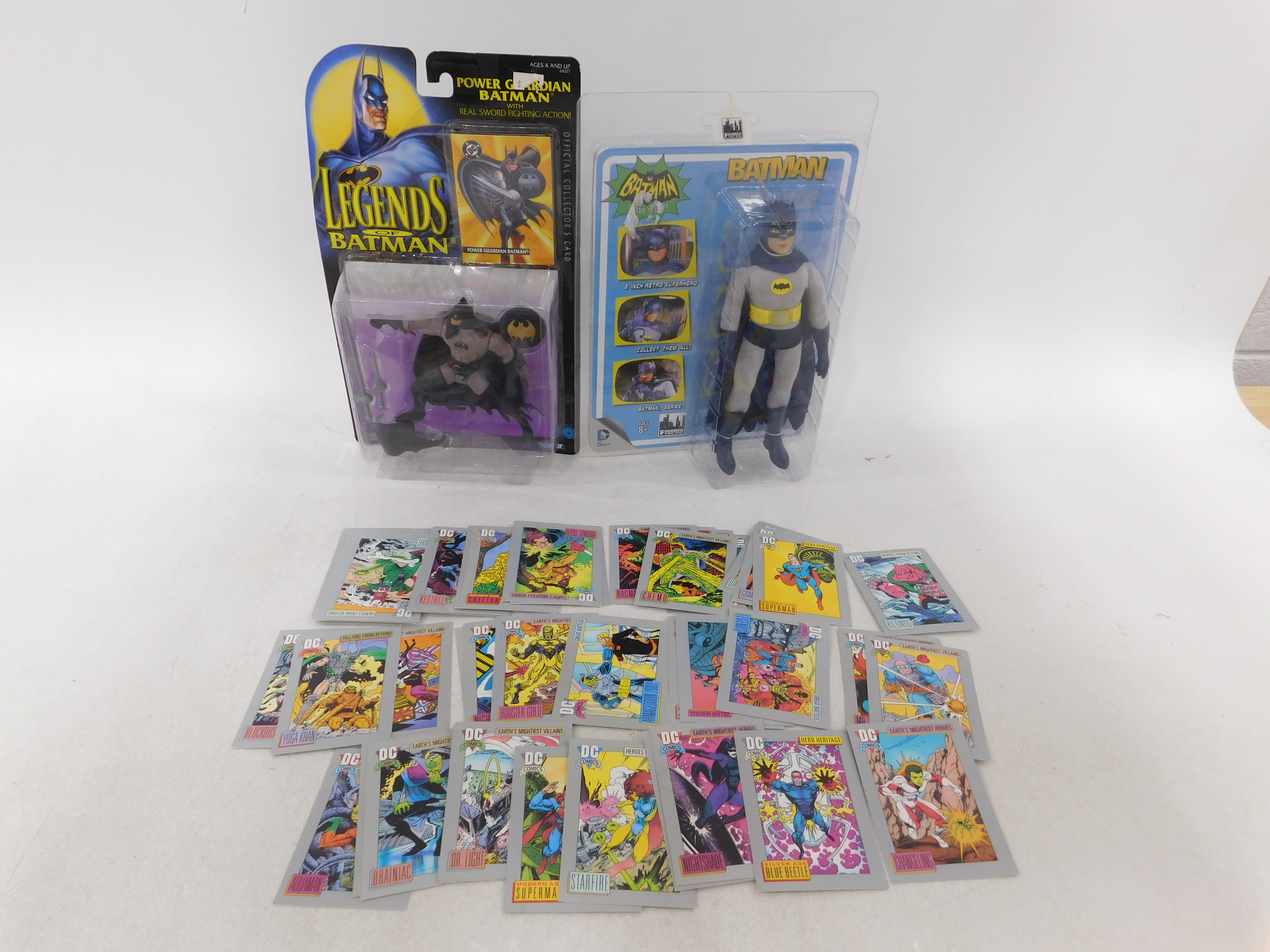 Buy the DC Comics Batman Action Figures With Over 40 DC Trading Cards  Kenner Figures Toy CO | GoodwillFinds