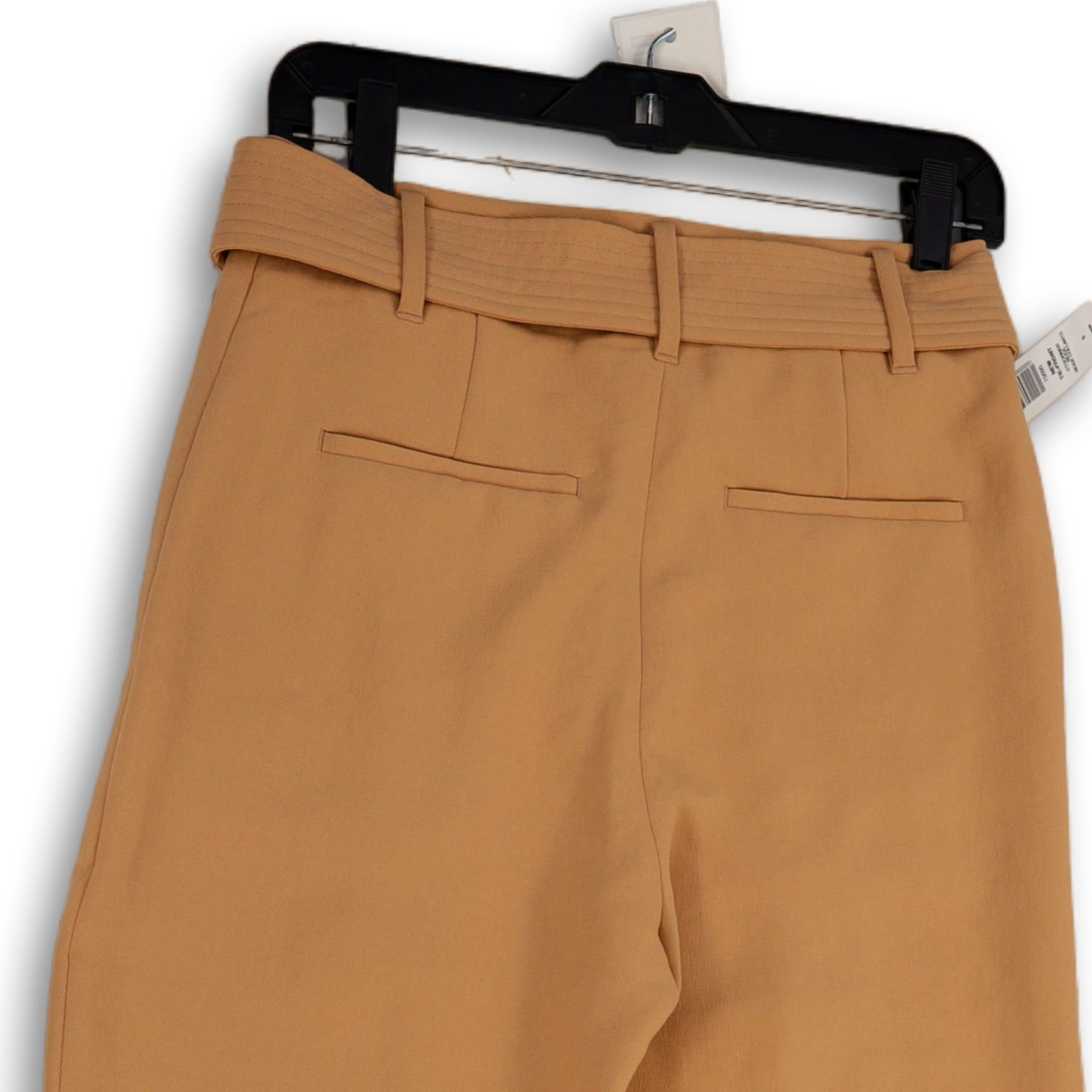 Buy NWT Womens Beige Tie Front Flat Front Stretch Cropped Pants Size 6 for  USD 36.99 | GoodwillFinds