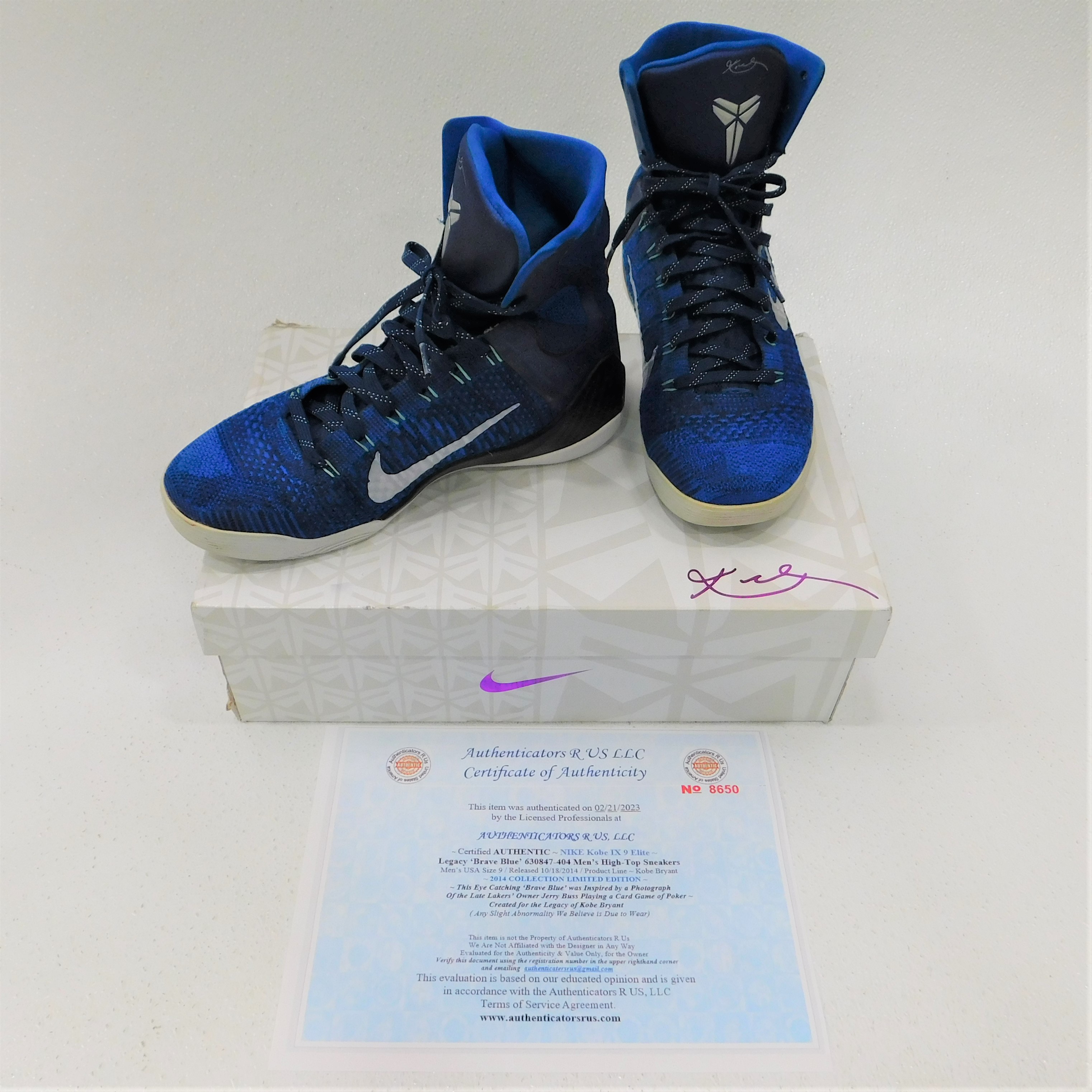 Buy the Nike Kobe IX 9 Elite Legacy Brave Blue Tops With Box And COA | GoodwillFinds
