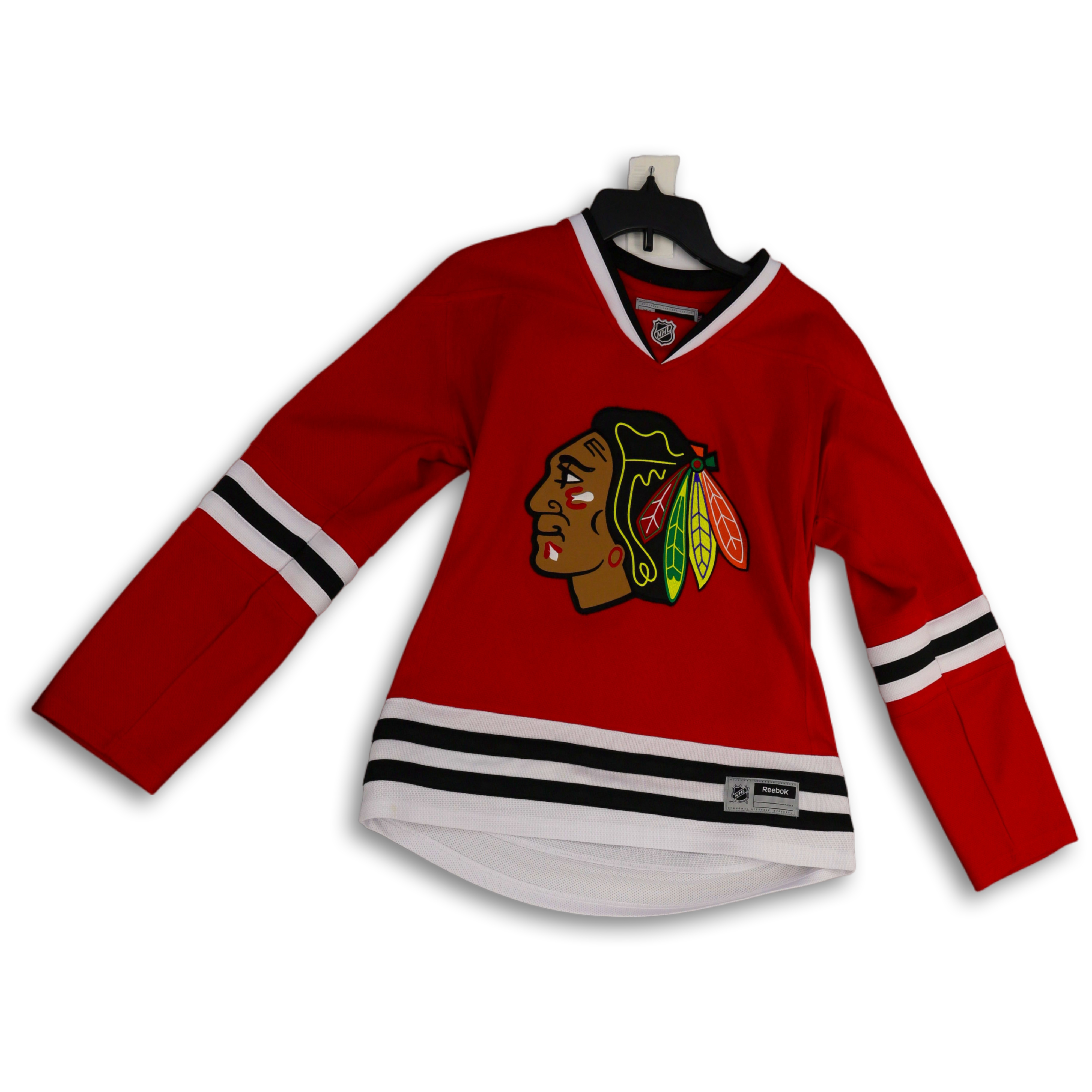 SALE NHL Chicago Blackhawks Special Custom Pink V-neck Long Sleeve