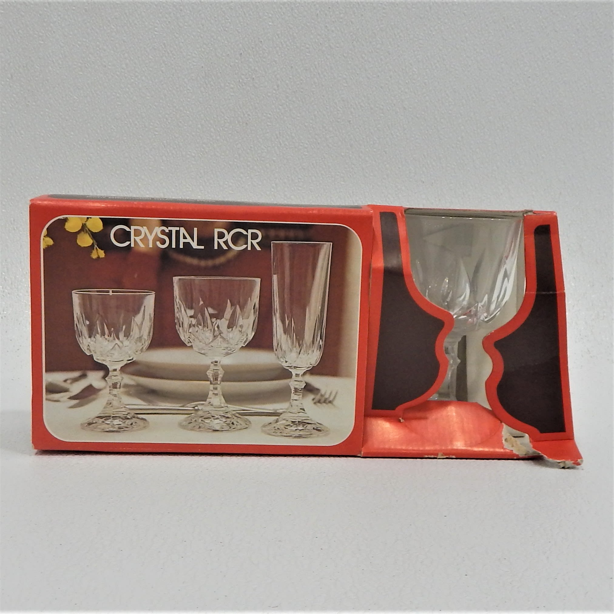 Vintage Set of 6 RCR Crystal Wine Glasses / RCR Ambassador Wine Glass / RCR  Crystal Glass Set / Royal Crystal Rock Glasses -  Denmark