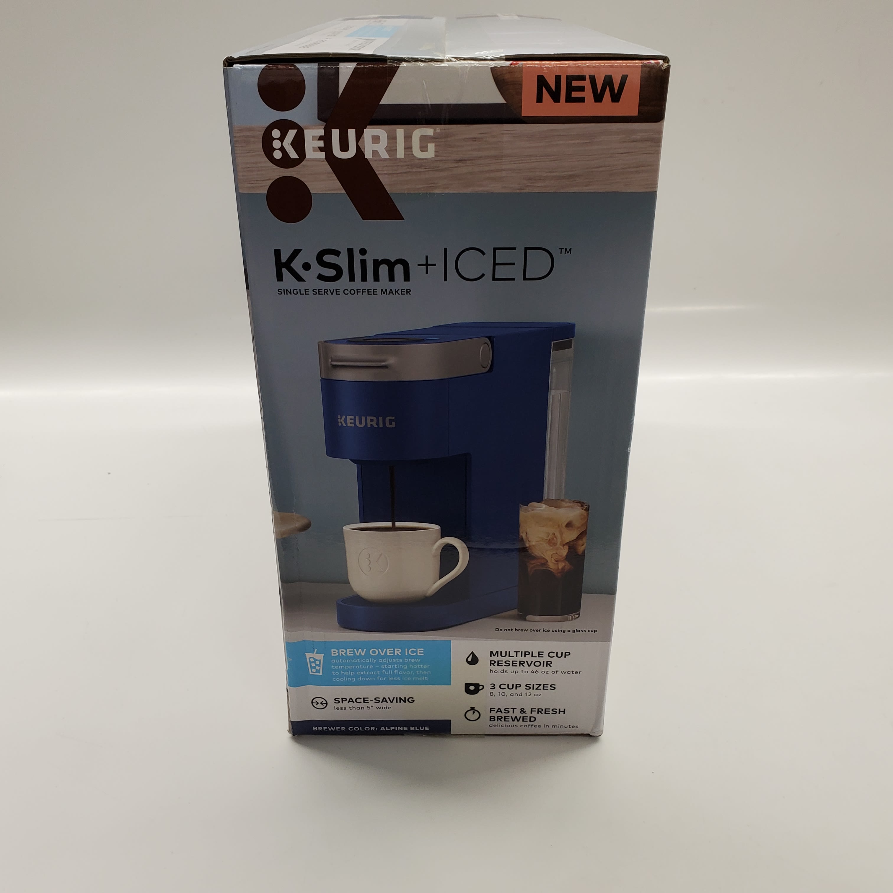 Keurig K-Slim + Iced Single Serve Coffee Maker, Brews 8 to 12oz. Cups, Gray