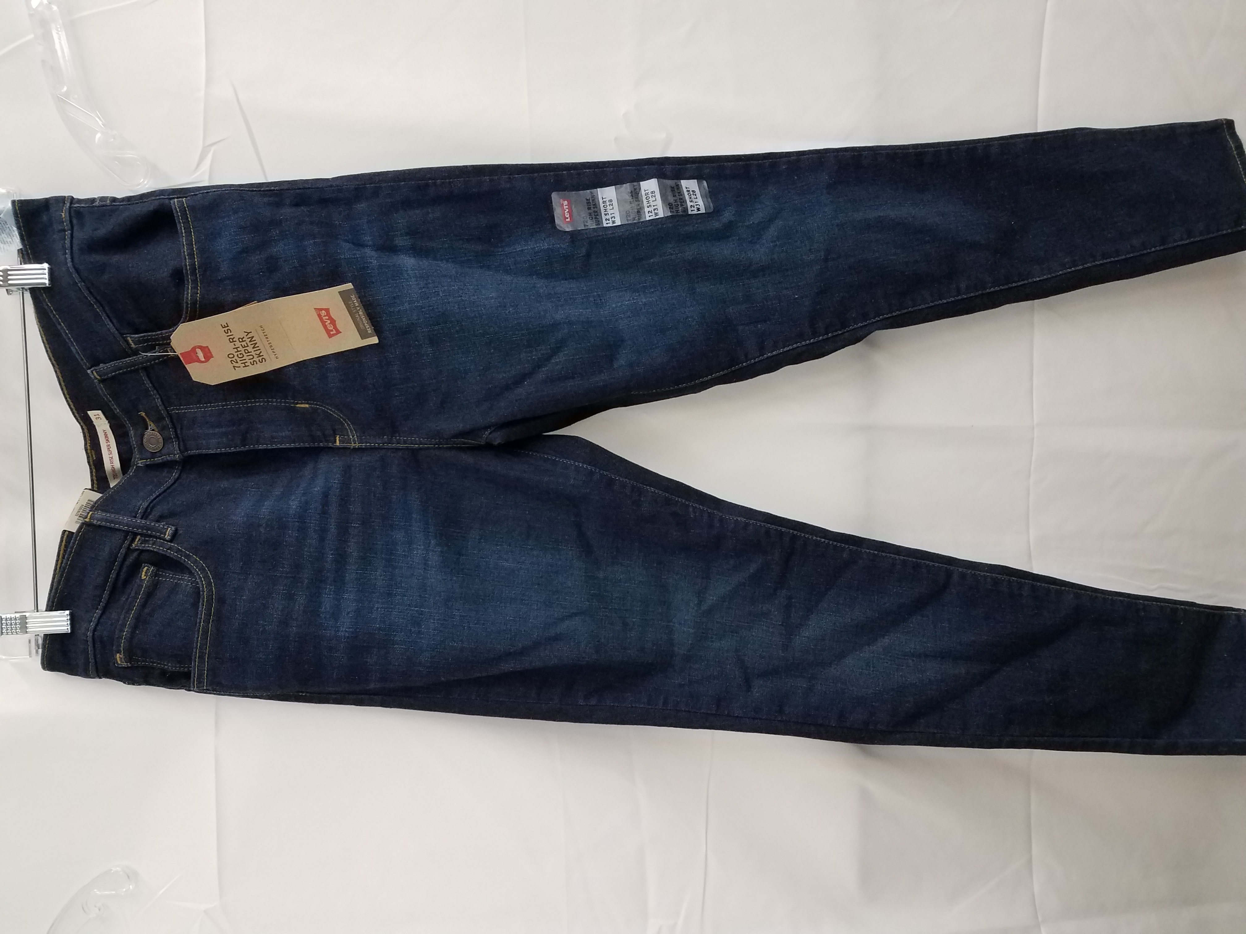 Buy the Levis Straus & Co Dark Denim Stretchy Skinny Jeans WM 31 |  GoodwillFinds