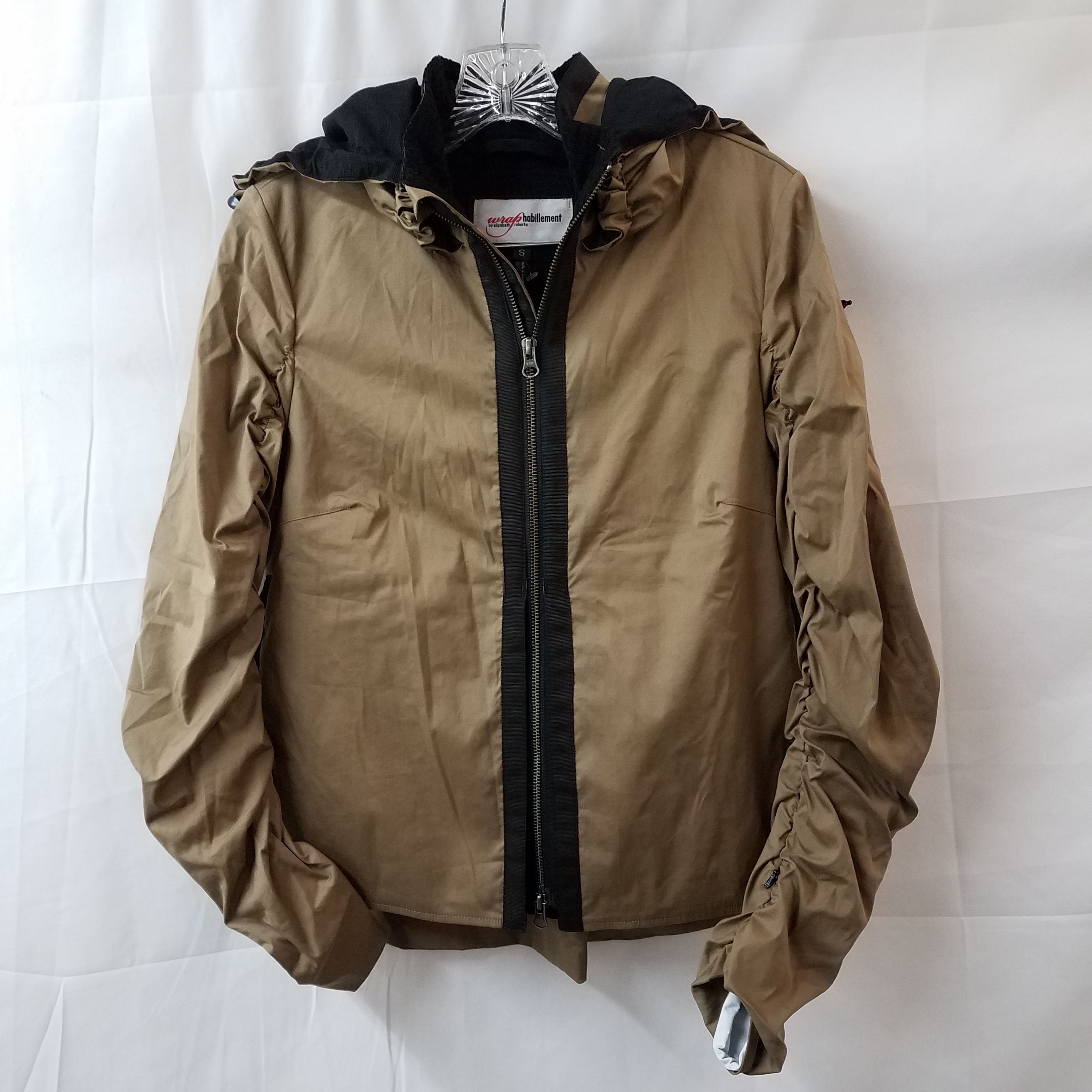 Buy the Wrap Habiliment Brown Rain Jacket | GoodwillFinds
