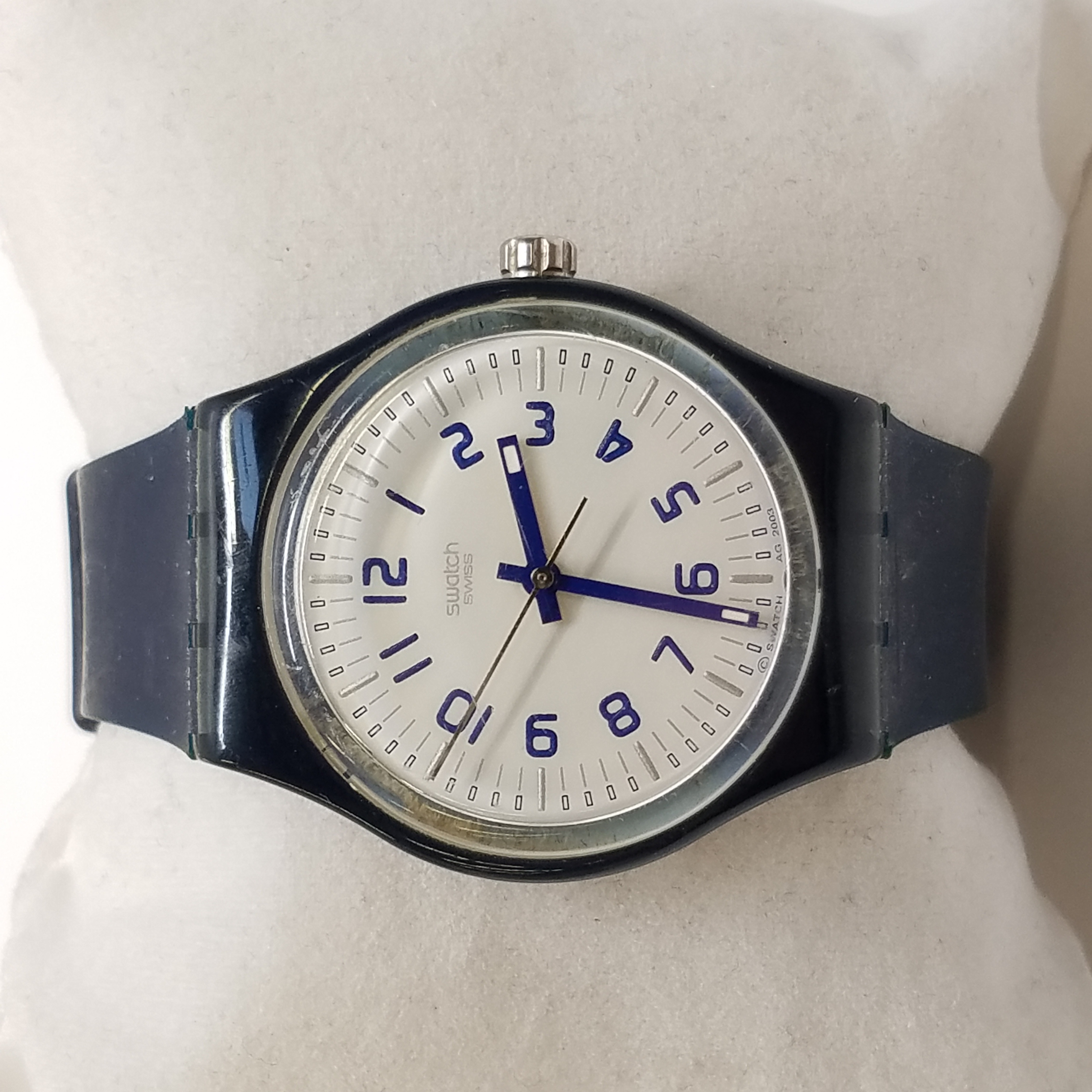 Buy the Swatch SVHN102-5300 Cielpay Blue Watch | GoodwillFinds