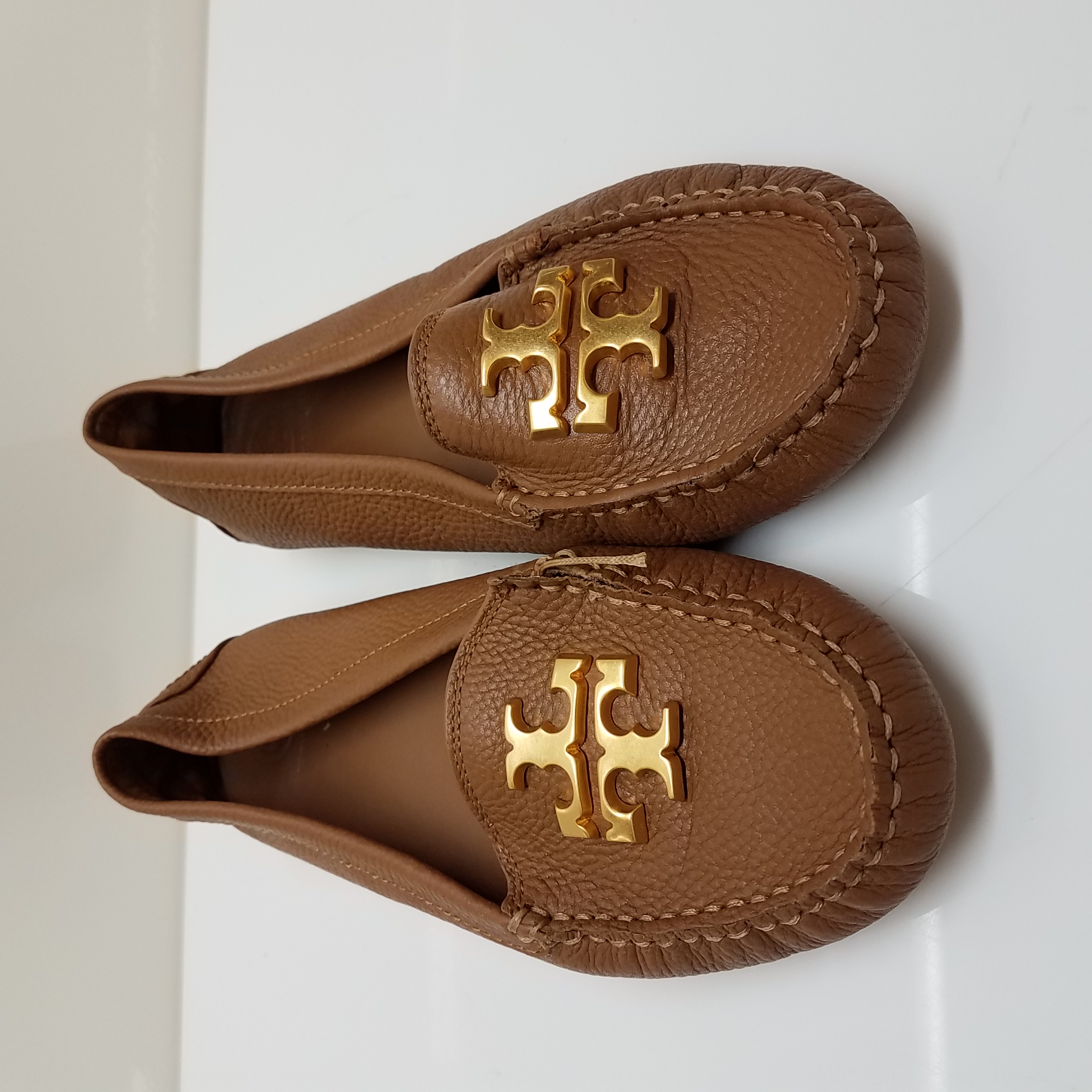 Buy the Tory Burch Everly Driver Pebble Leather Loafers | GoodwillFinds