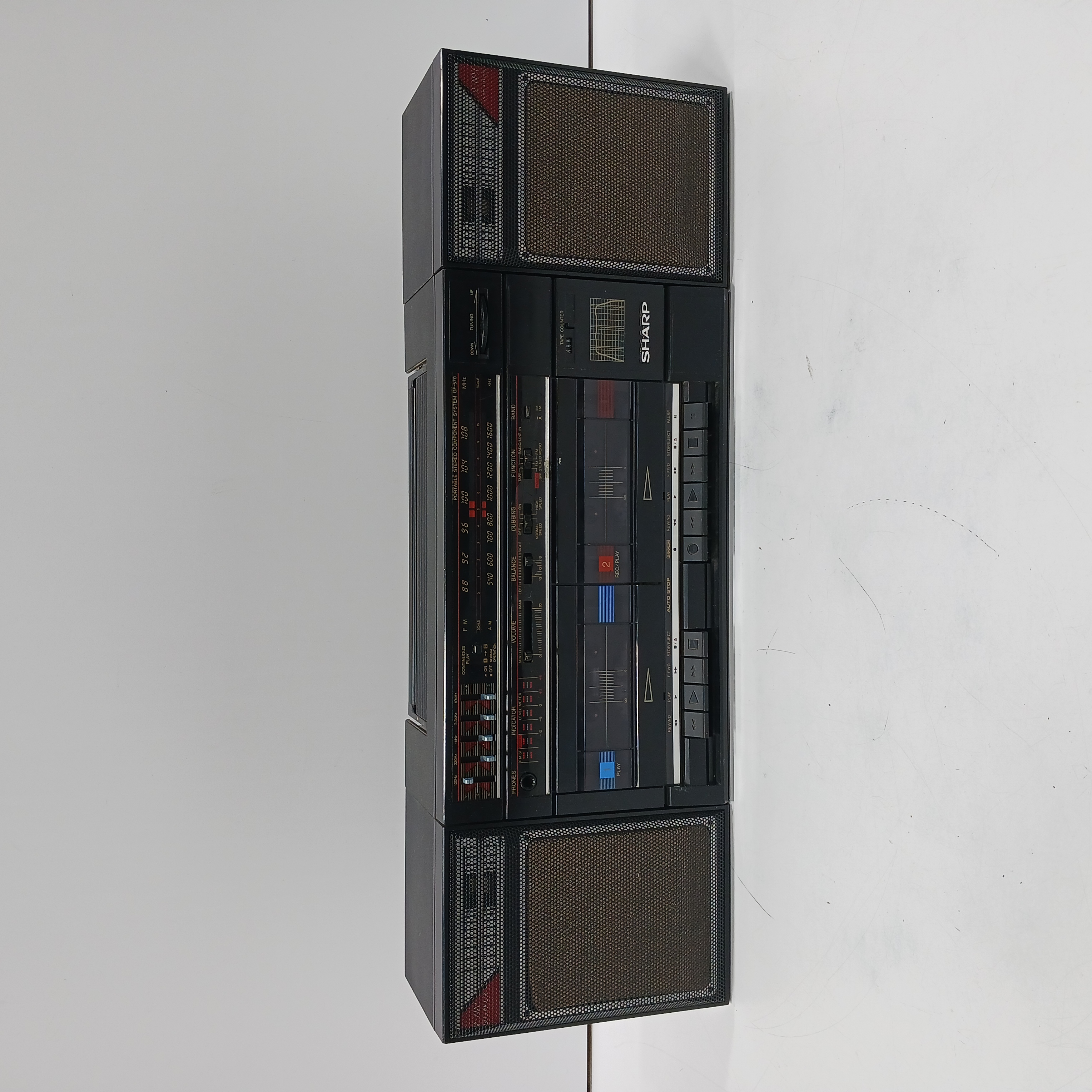 Buy the Vintage Sharp GF-570 Dual Cassette-Corder | GoodwillFinds