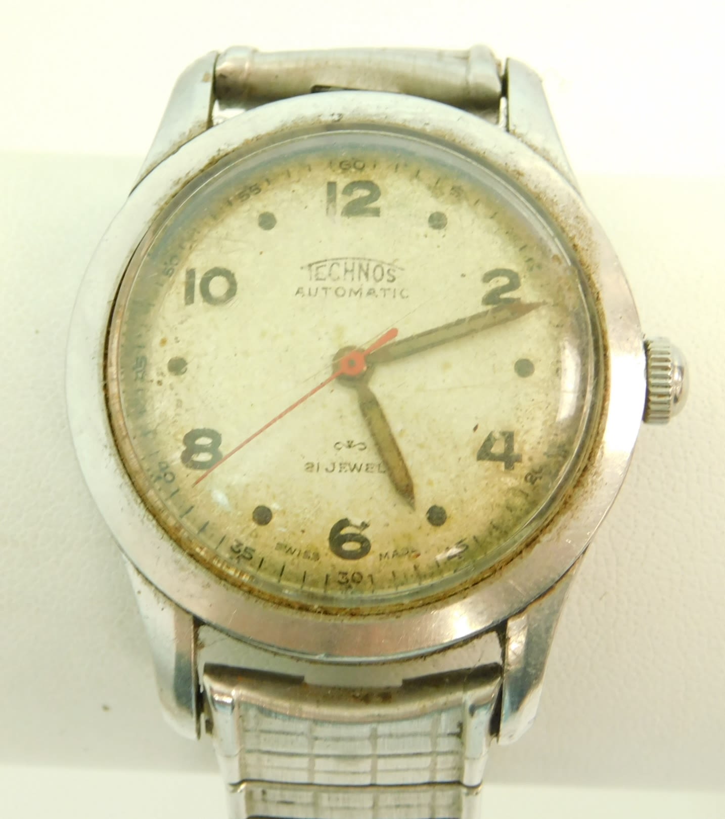 Buy Vintage Technos Automatic Swiss 21 Jewels Men's Watch 56.6g for USD  89.99 | GoodwillFinds