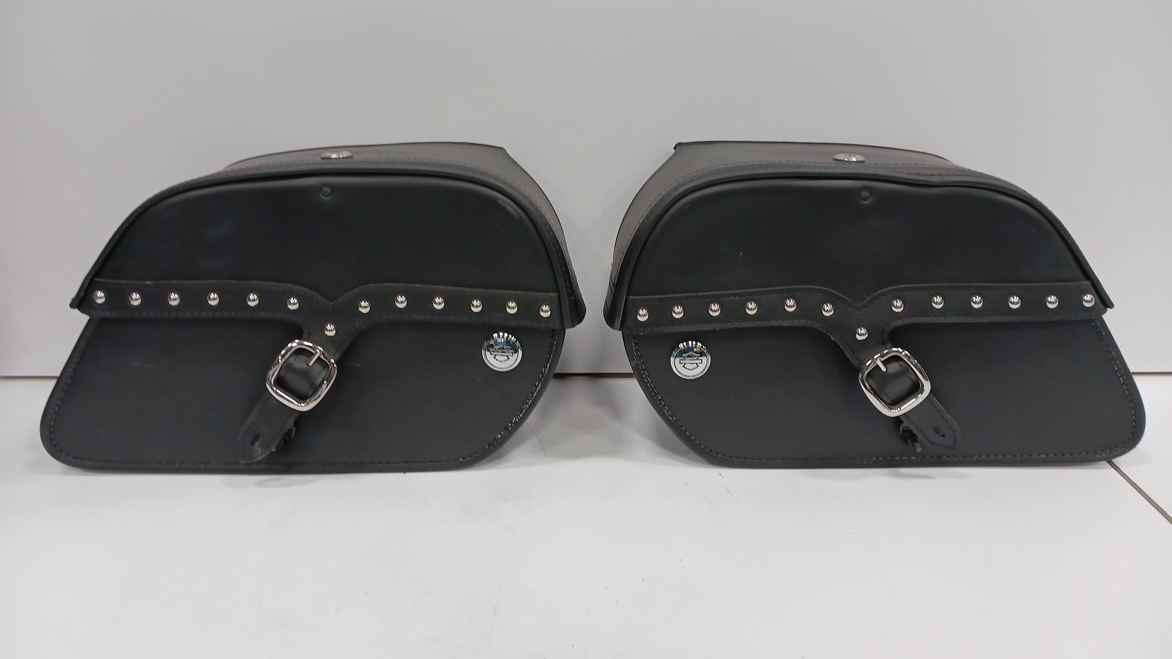 V) Rare Vintage Harley Davidson Black Leather Shoulder Bag Purse