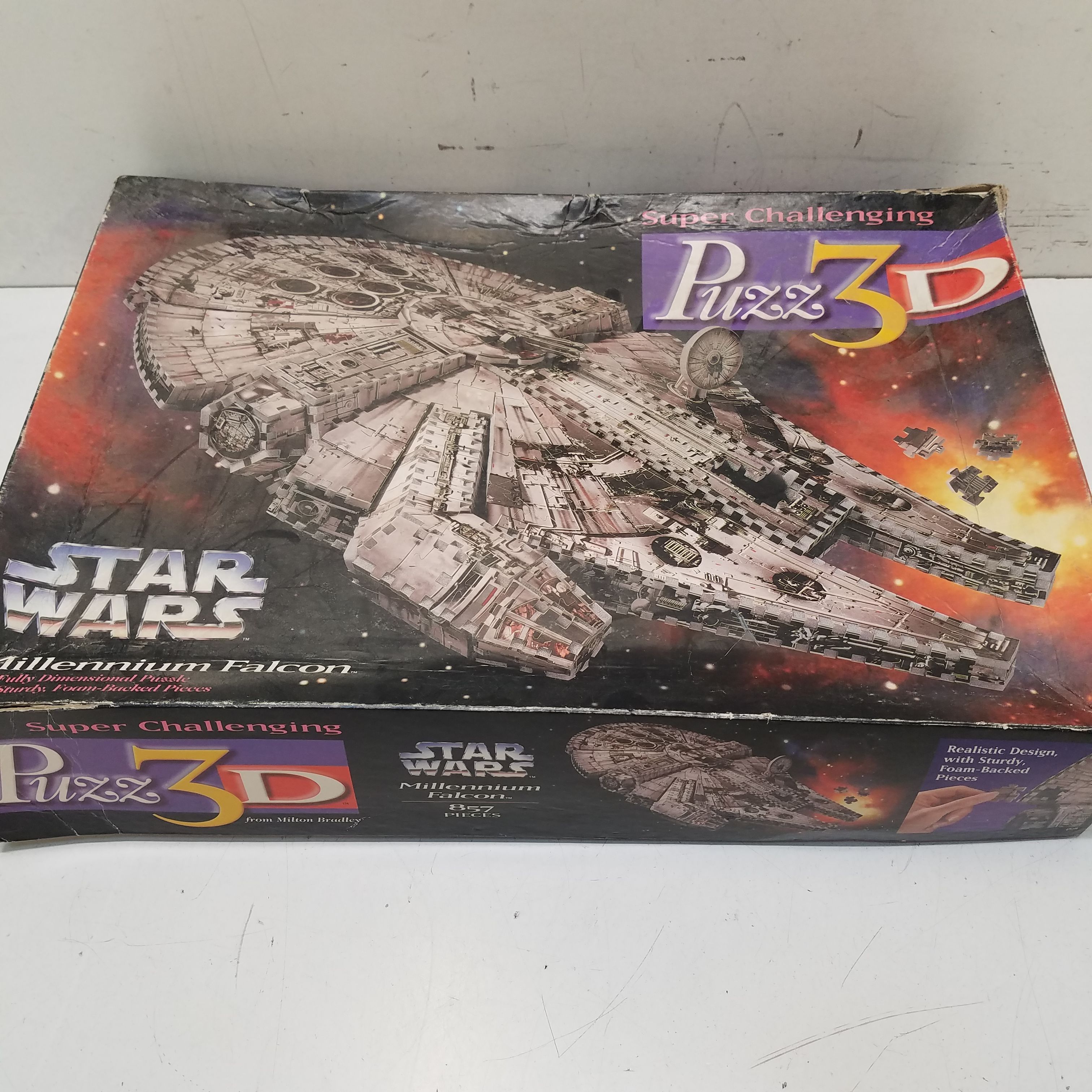 Vintage Star Wars Puzz 3D Millennium Falcon Puzzle 1995 Complete