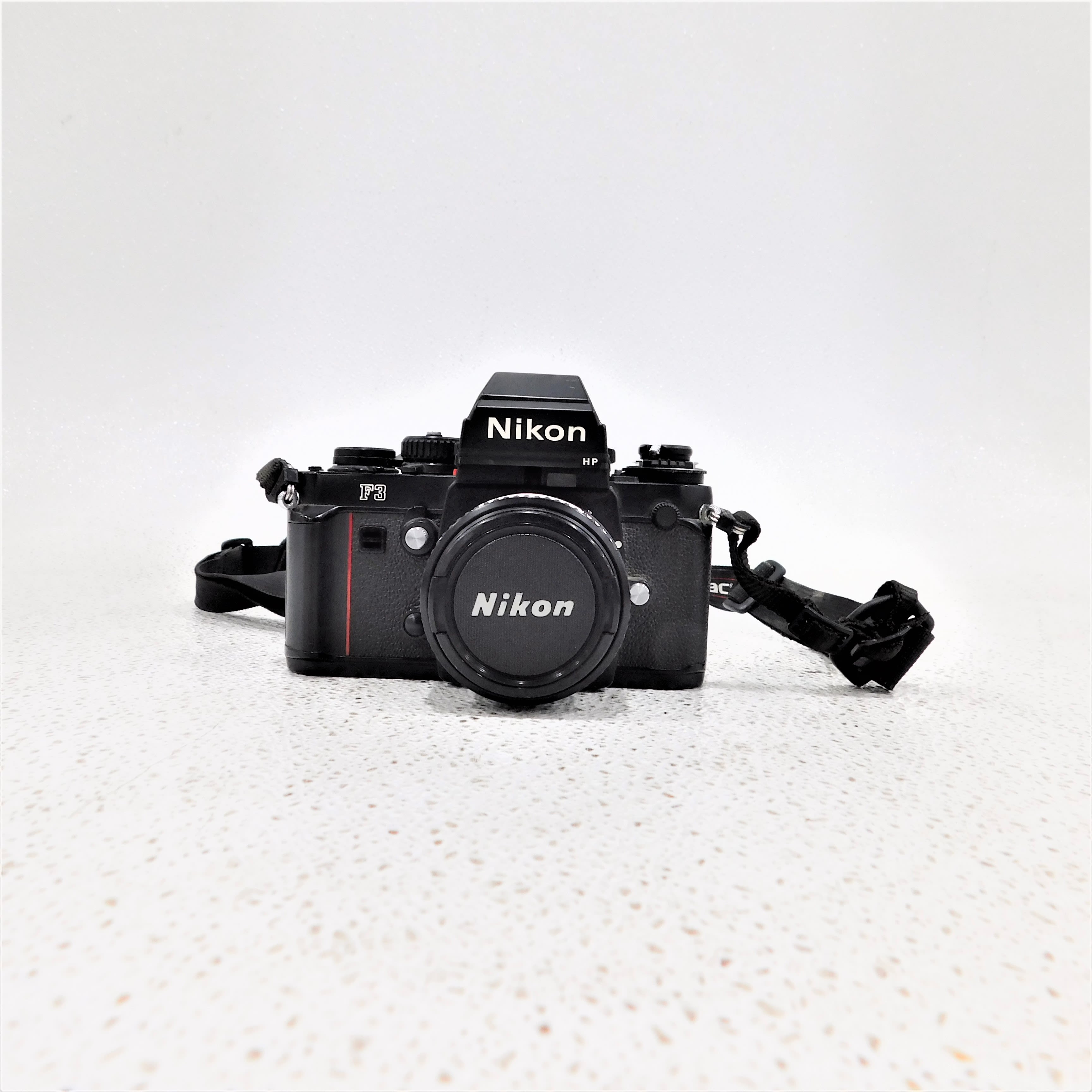 Buy the Nikon F3 HP Black 35mm SLR Film Camera w/ 50mm Lens & Neck