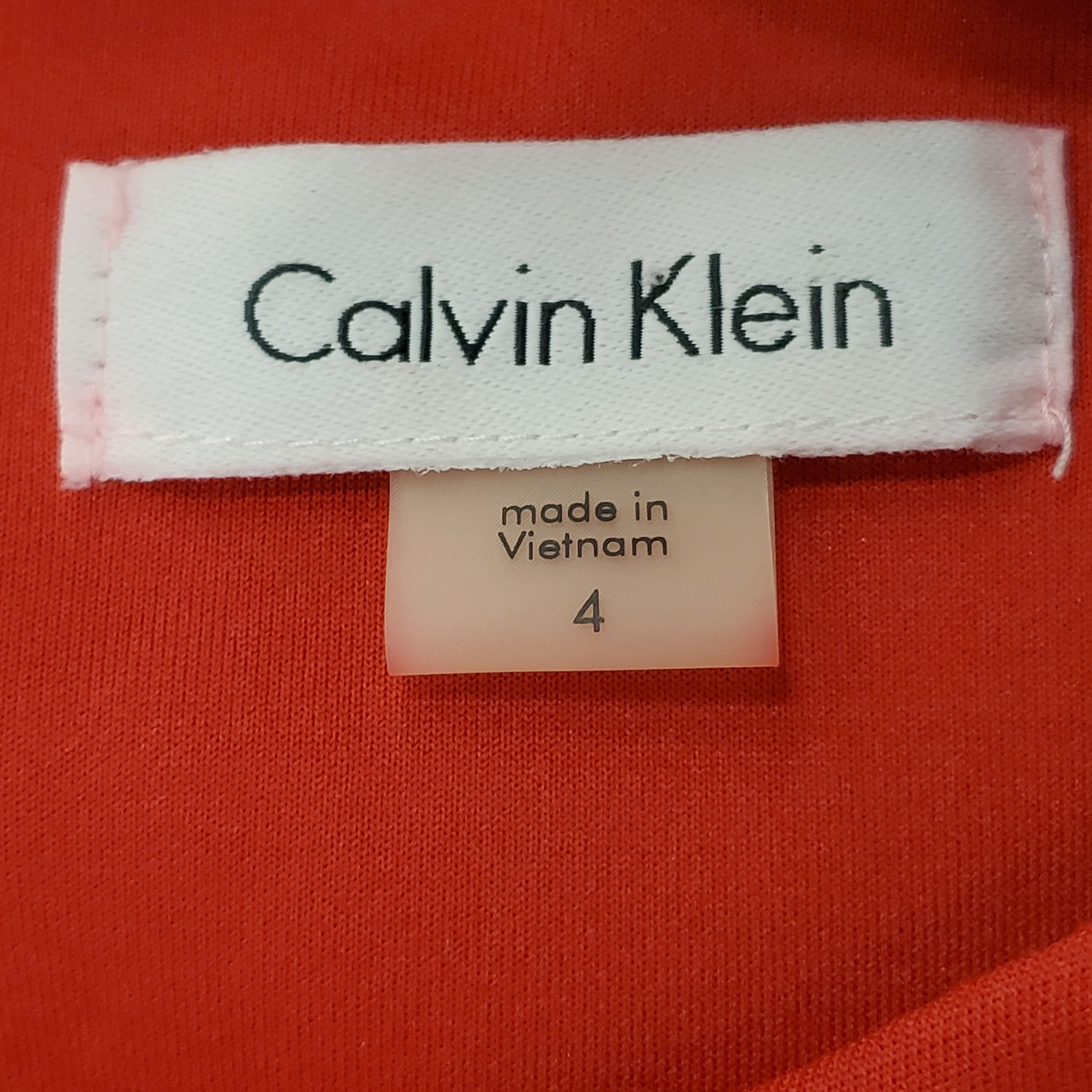 Buy the Calvin Klein Women Red Dress SZ 4 NWT | GoodwillFinds