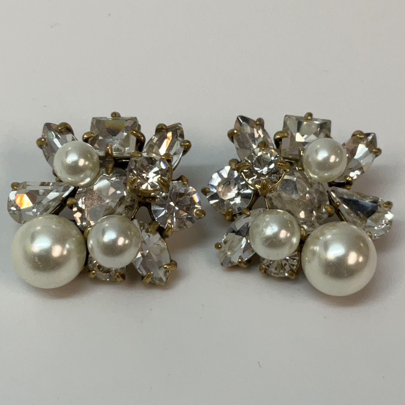 Huge Crystal Cluster and Baroque Pearl Earrings – Dames a la Mode