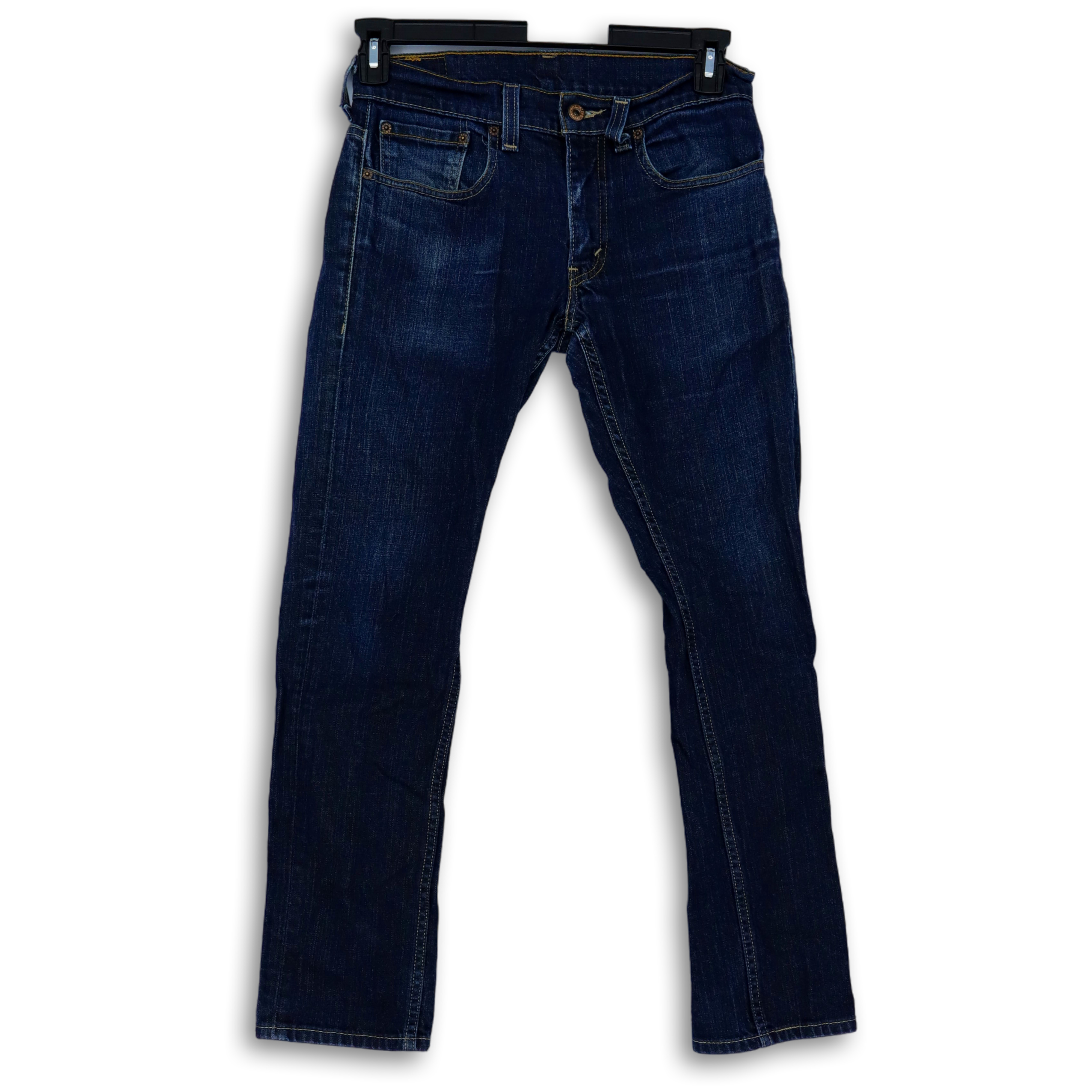 Buy the Mens Blue 511 Medium Wash 5-Pocket Design Denim Straight Jeans ...