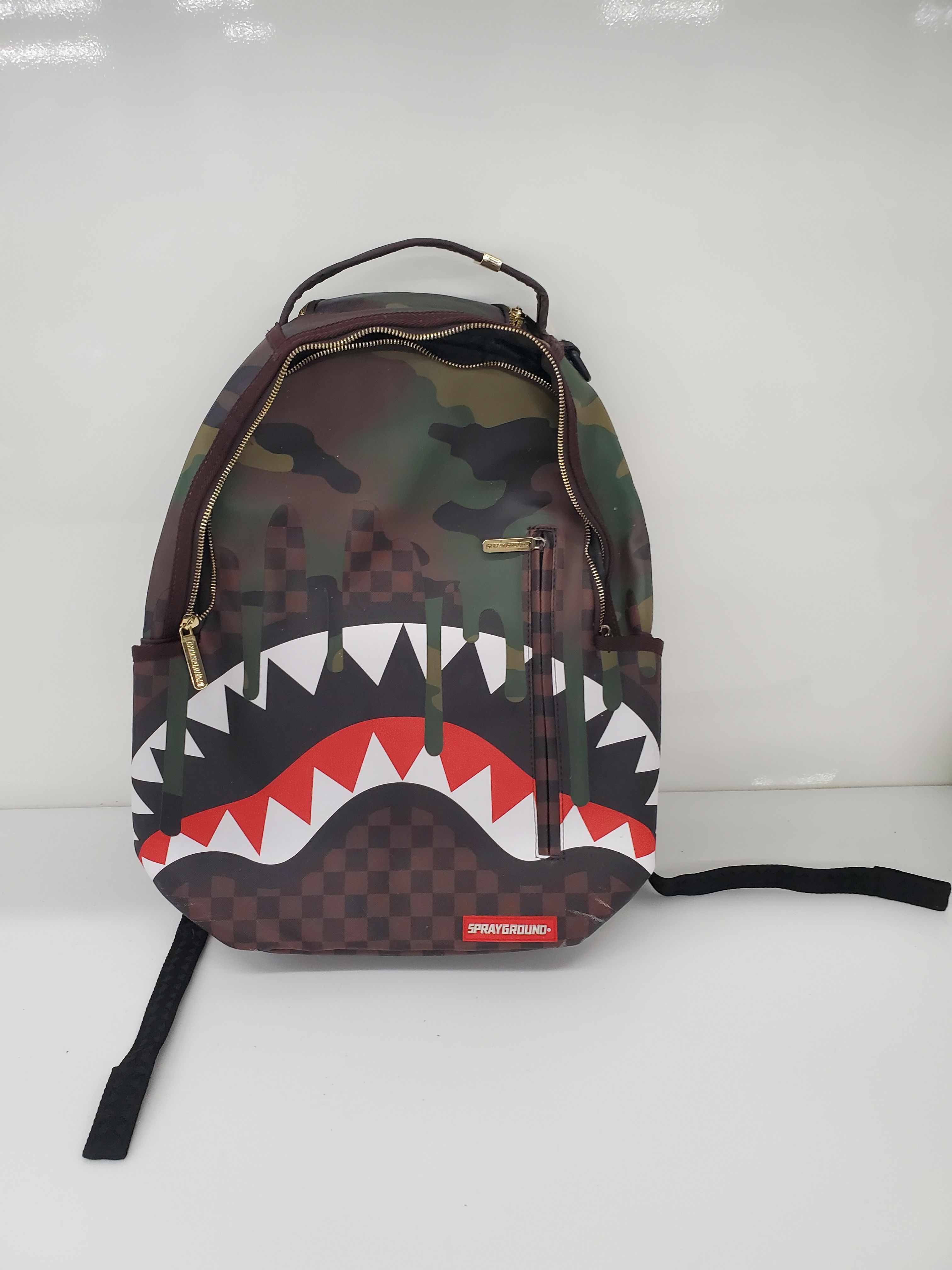 Stay ground Limited Edition Camo Drip Shark Backpack Rare Bag!