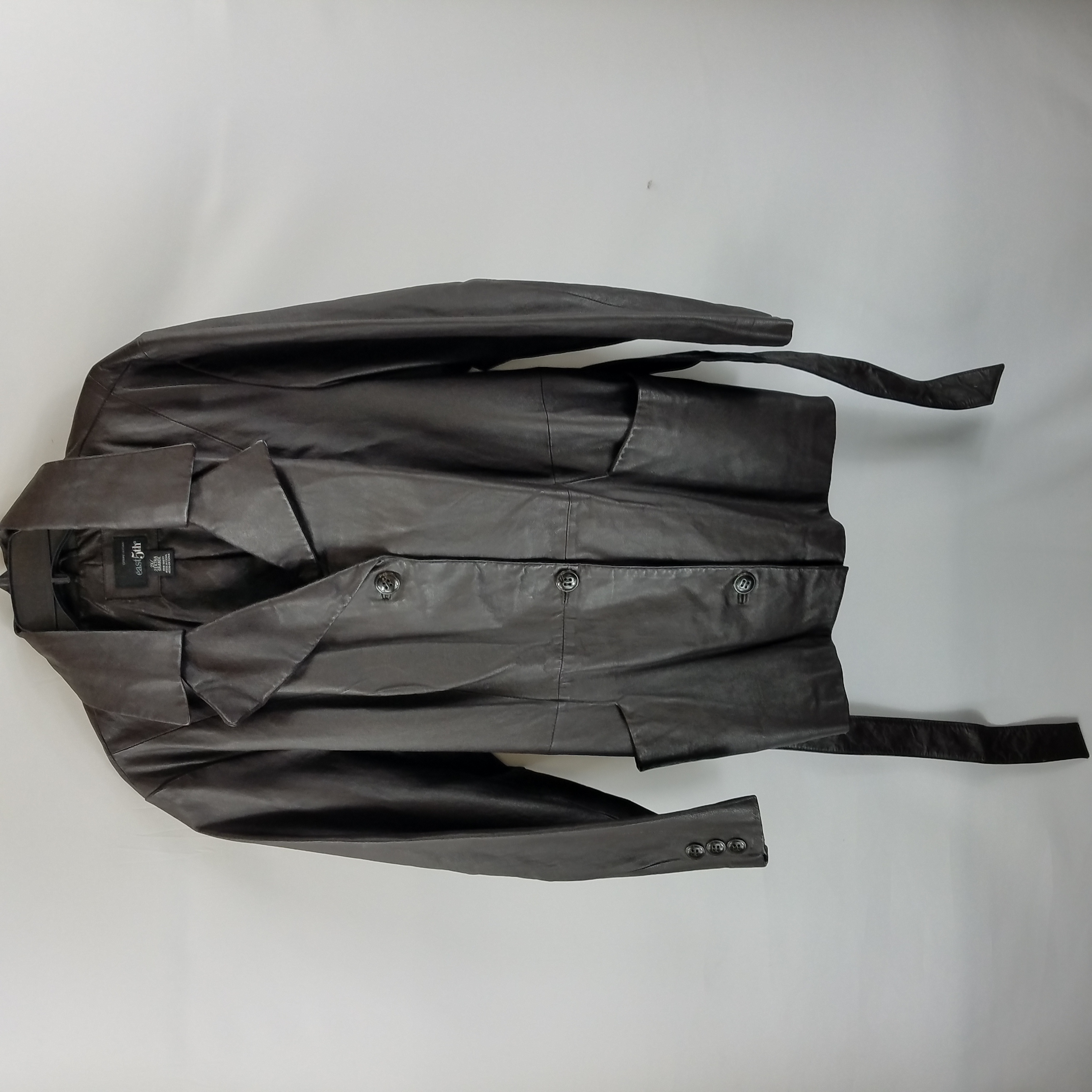 Buy the East 5th Men Black Leather Jacket XXL | GoodwillFinds